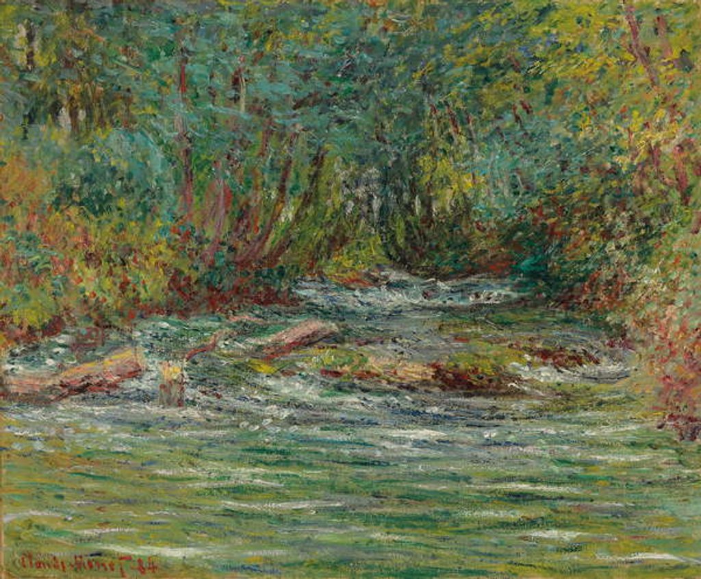 Detail of The River Epte at Giverny, Summer; La riviere de l'Epte a Giverny, l'ete, 1884 by Claude Monet