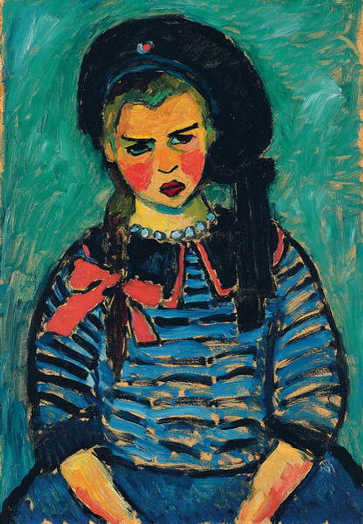Detail of Girl with a Red Bow; Madchen mit roter Schleife, 1911 by Alexej von Jawlensky