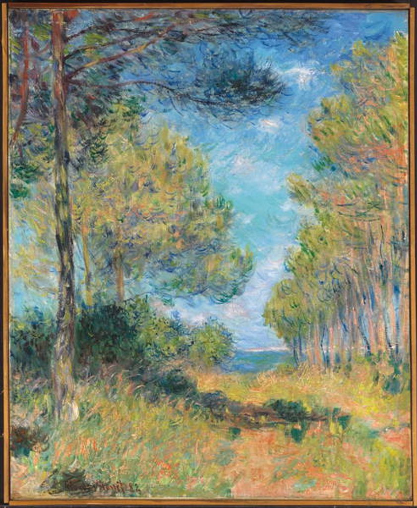 Detail of Pine Tree Path at Varengeville; Allee de sapins Varengeville, 1882 by Claude Monet