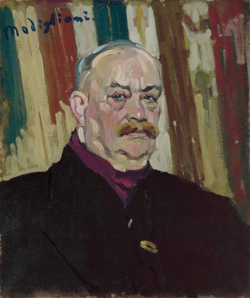 Detail of Portrait de Joseph Levi, c.1909 by Amedeo Modigliani