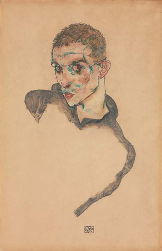 Detail of Self Portrait; Selbstbildnis, 1914 by Egon Schiele