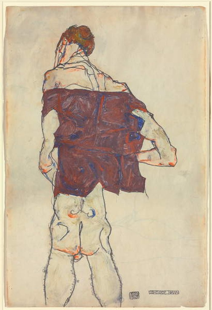 Detail of Standing Man; Stehender Mann, 1913 by Egon Schiele