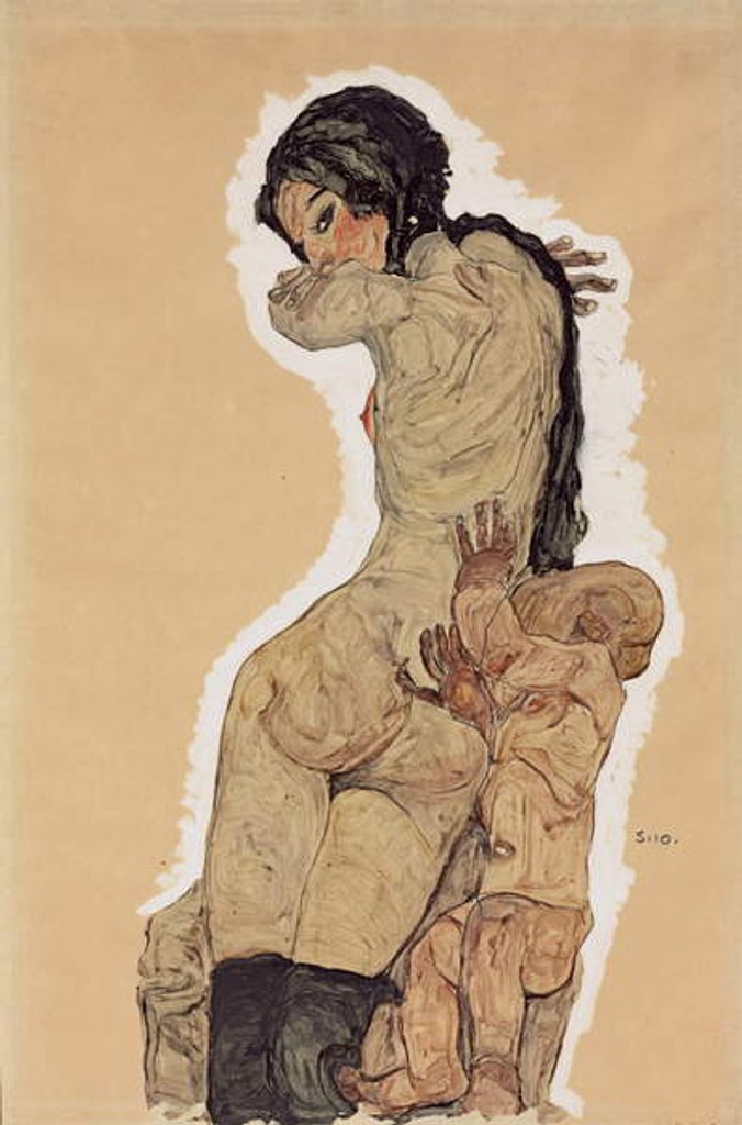 Detail of Mother and Child; Mutter und Kind, 1910 by Egon Schiele
