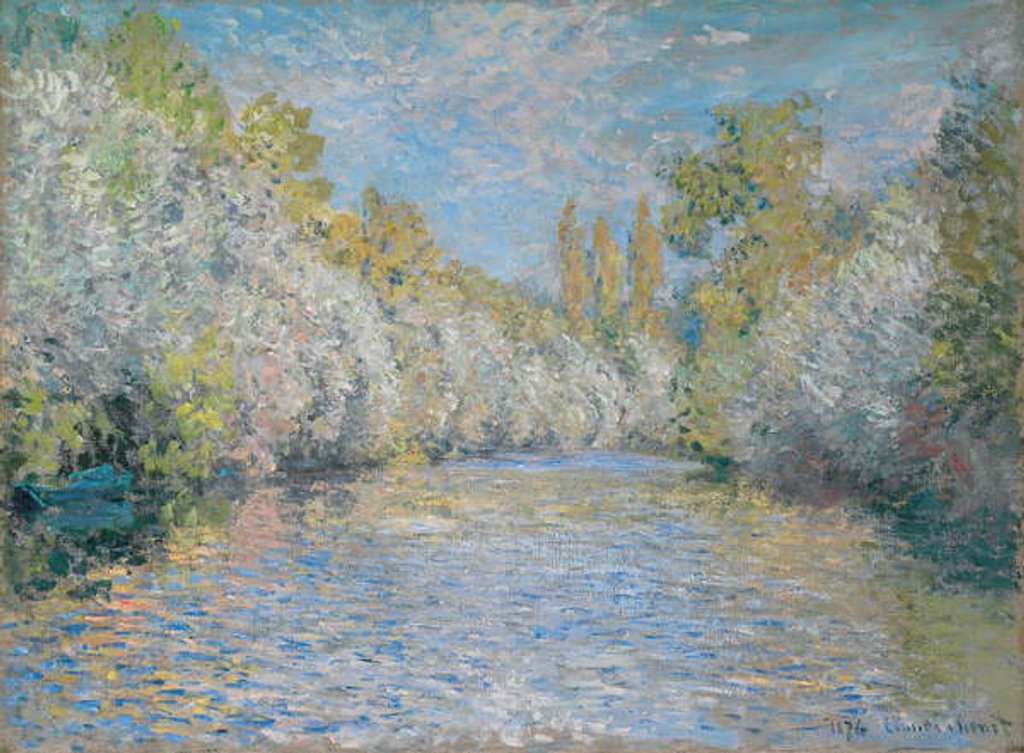 Detail of L'Yerres Near Montgeron; L'Yerres pres de Montgeron, 1876 by Claude Monet