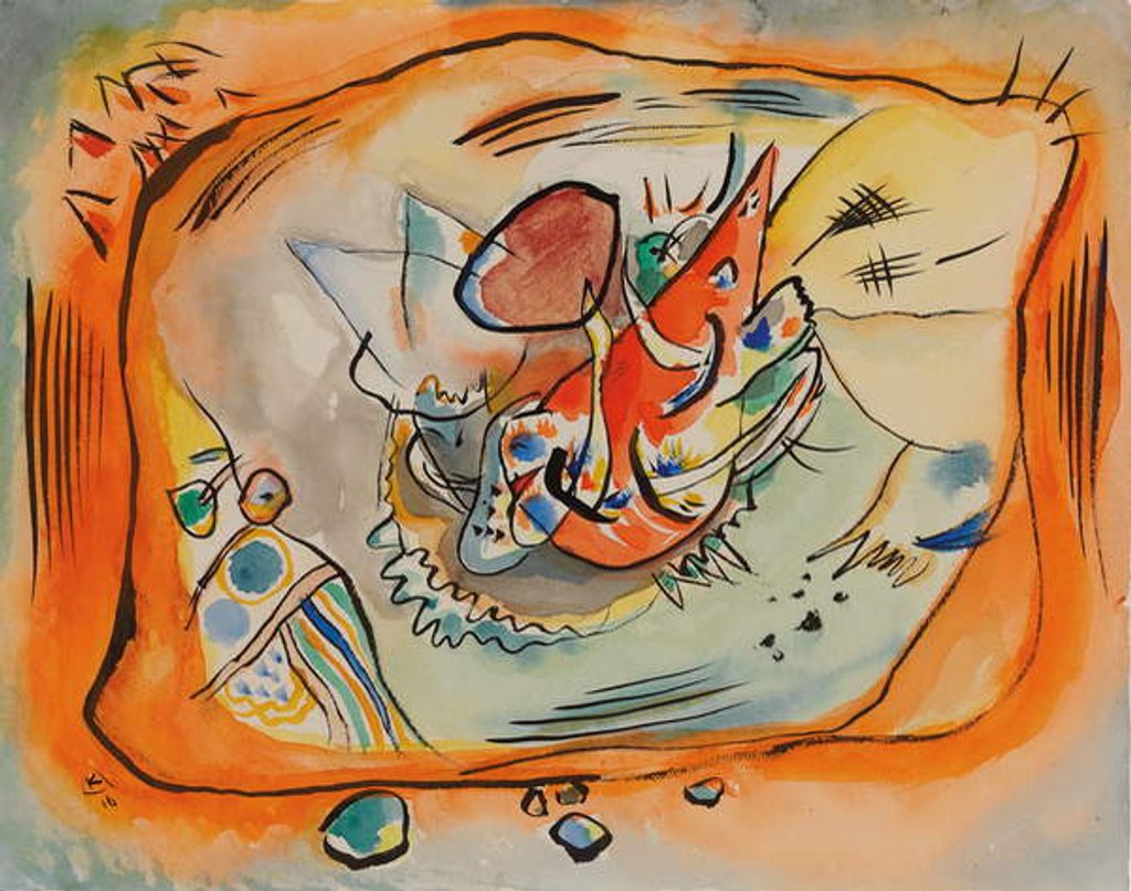 Detail of Sketch for Painting with Orange Border, 1916 by Wassily Kandinsky