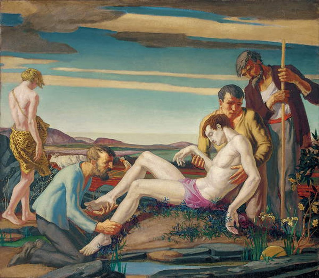 Detail of The Death of Hyacinth, 1920 by Harry Morley