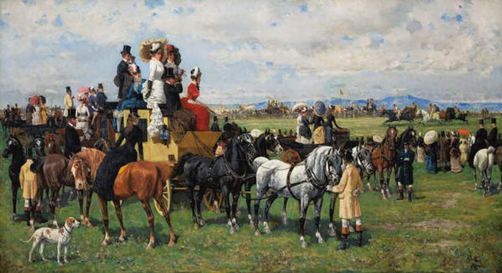Detail of The Derby Reale, after 1880 by Giuseppe Gabani