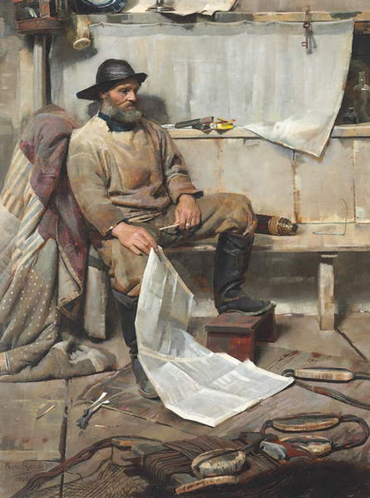 Detail of The Fisherman, 1890 by Frank Richards