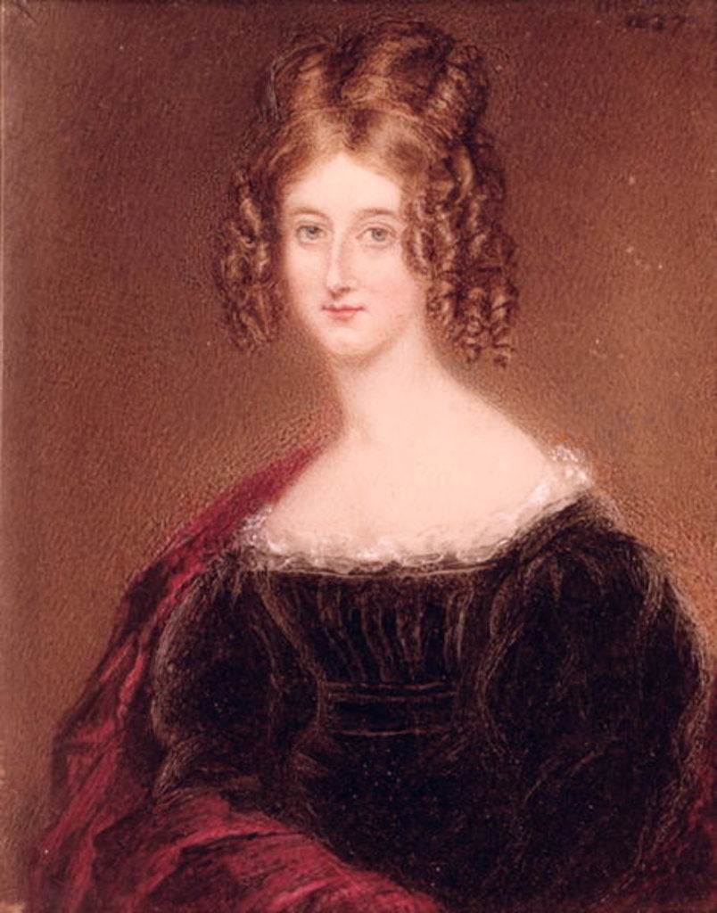 Detail of Augusta Leigh, Byron's Sister by English School