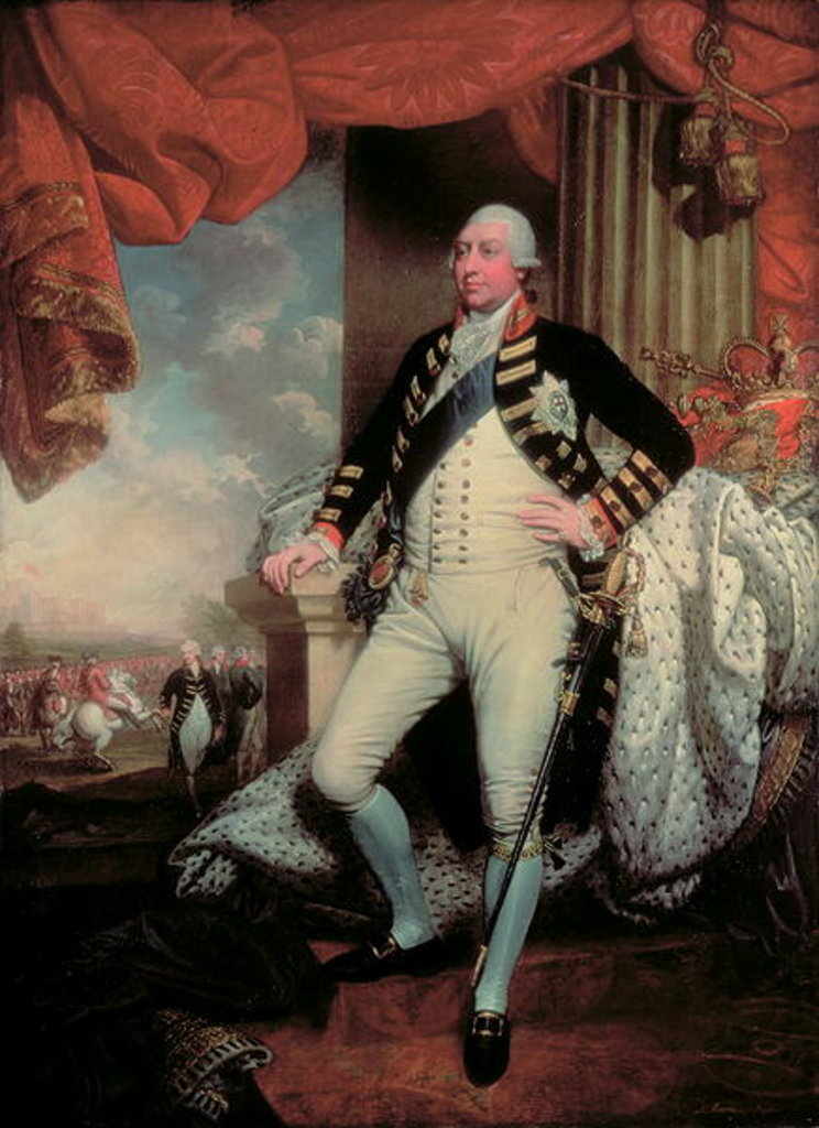 Detail of Portrait of George III by Mather Brown