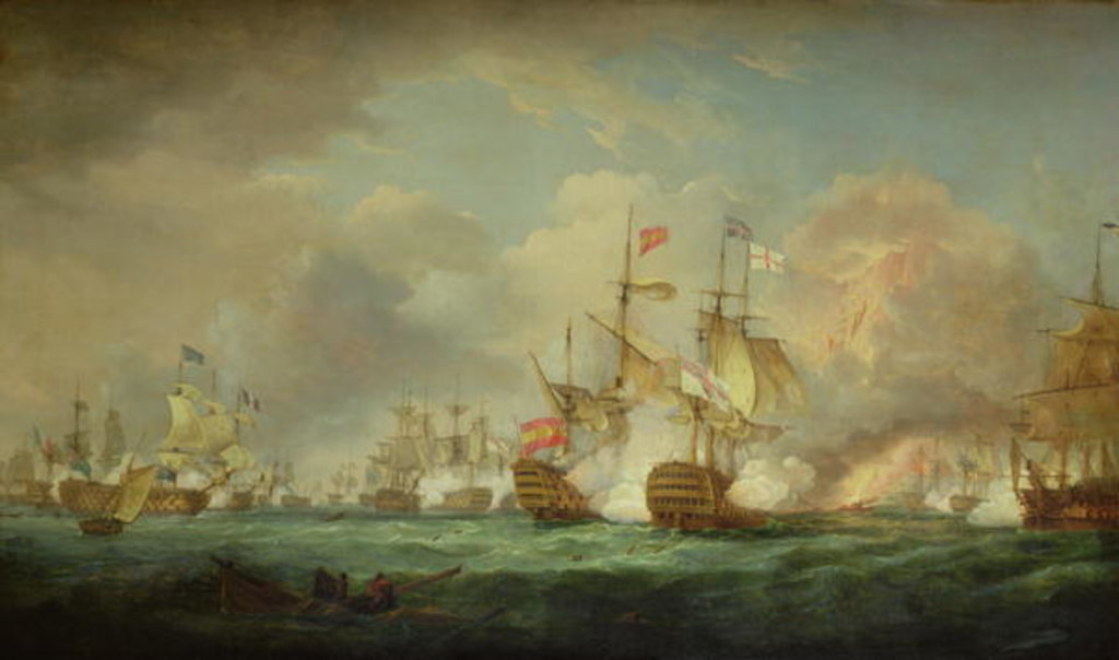 Detail of Battle of Trafalgar, 21st Oct. 1805 by Thomas Whitcombe