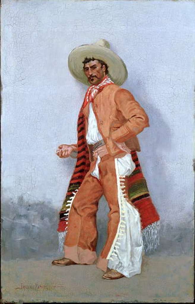 Detail of A Vaquero by Frederic Remington