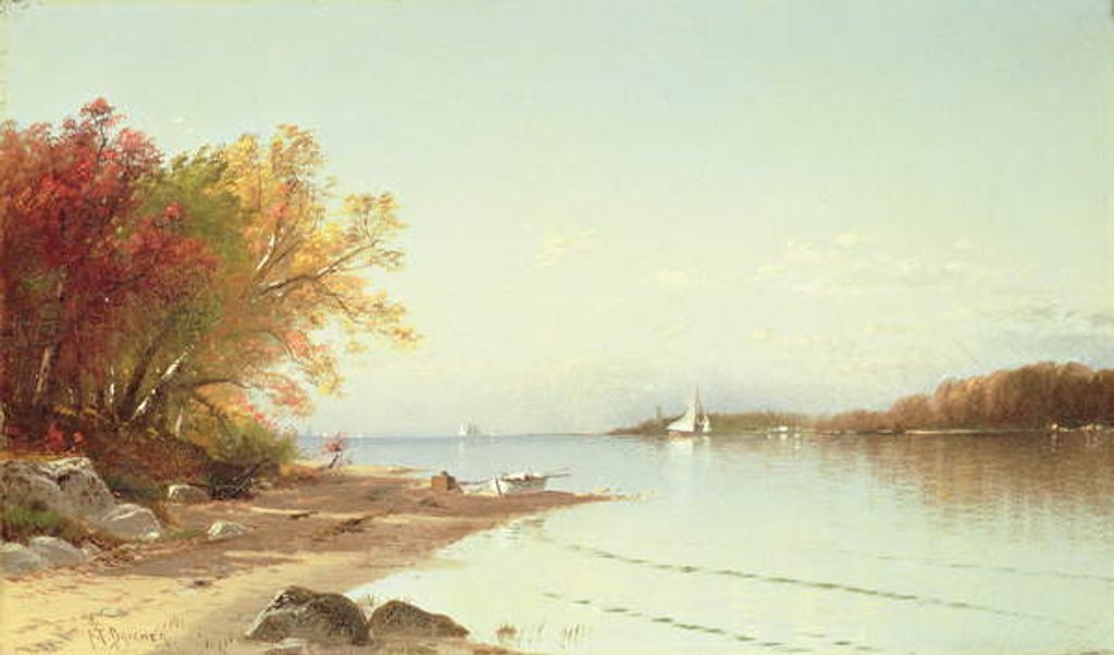 Detail of Narragansett Bay, Autumn, Rhode Island by Alfred Thompson Bricher