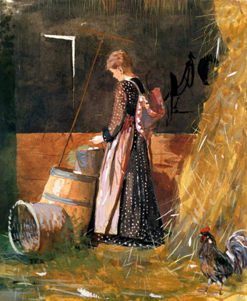 Detail of Fresh Eggs, 1874 by Winslow Homer