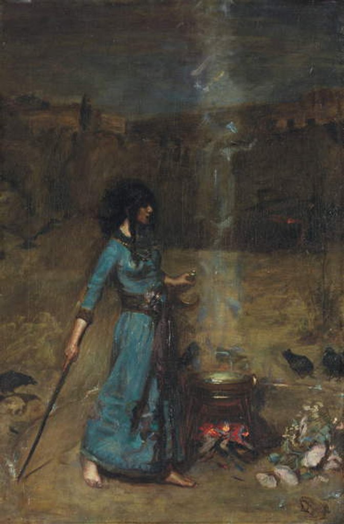 Detail of Study for The Magic Circle, 1886 by John William Waterhouse