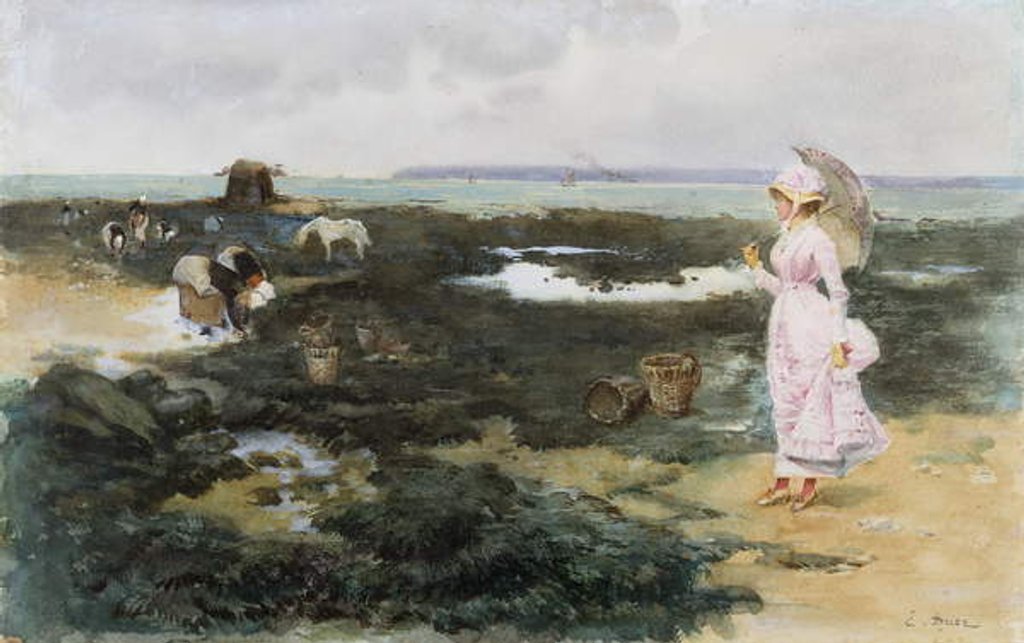 Detail of On the Beach by Ernest Ange Duez