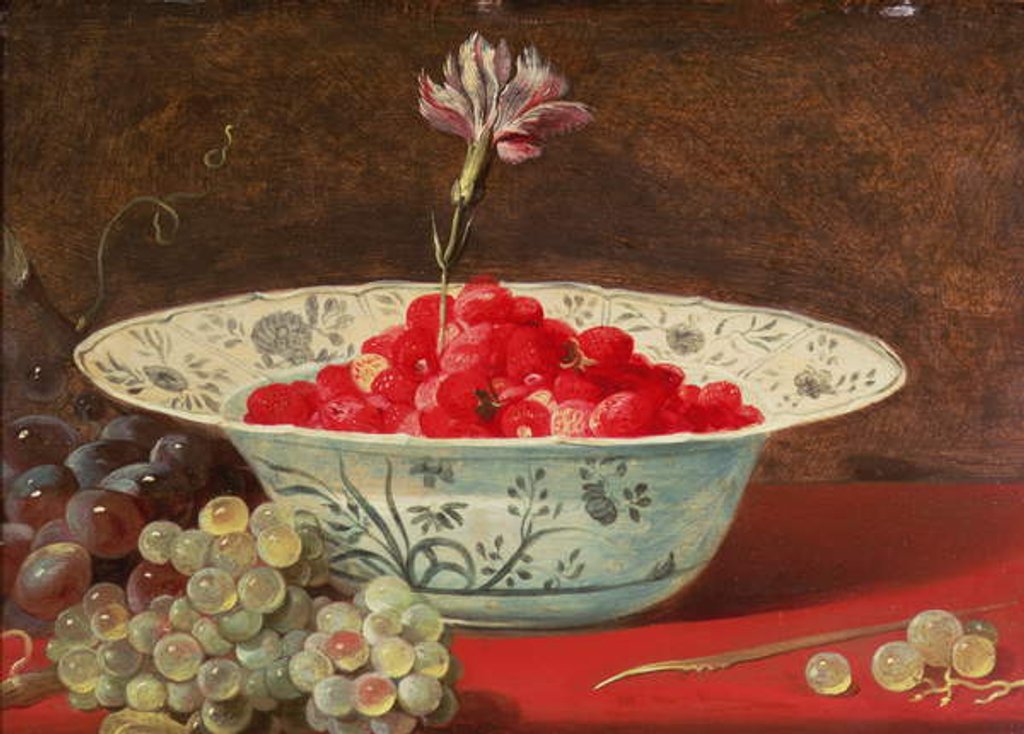 Detail of Strawberries with a Carnation by Frans Snyders or Snijders