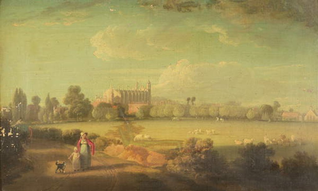 Detail of A View of Eton from the Playing Fields by Edmund Bristow
