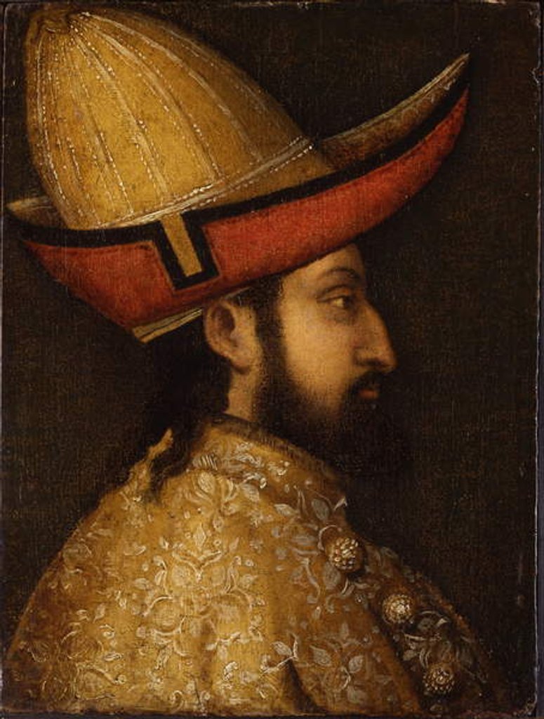 Detail of Portrait of John VIII Paleologus by Gentile (school of) Bellini