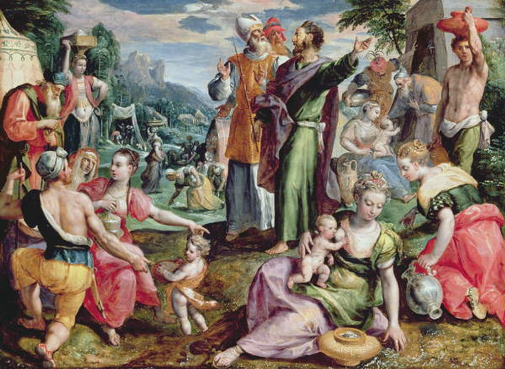 Detail of The Gathering of Manna, 1602 by Maarten de Vos