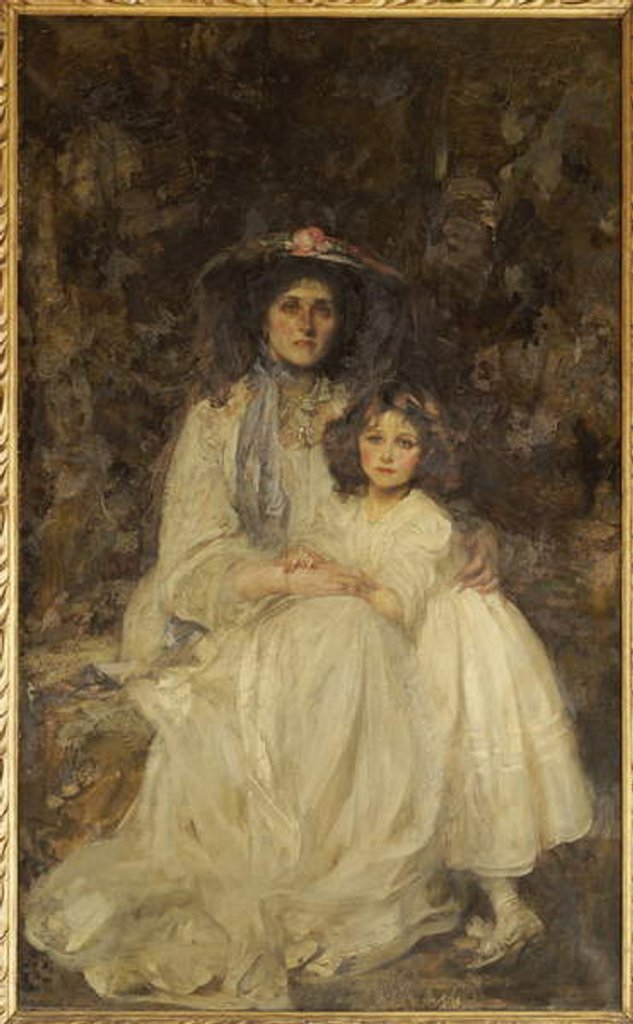 Detail of Lady Dickson-Poynder and her Daughter Joan, c.1905 by James Jebusa Shannon