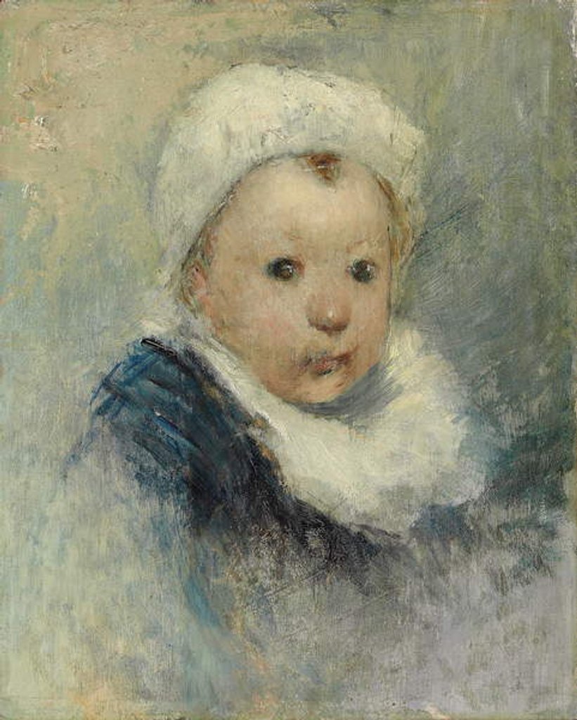 Detail of Portrait of a child, possibly Aline Gauguin, c.1878 by Paul Gauguin