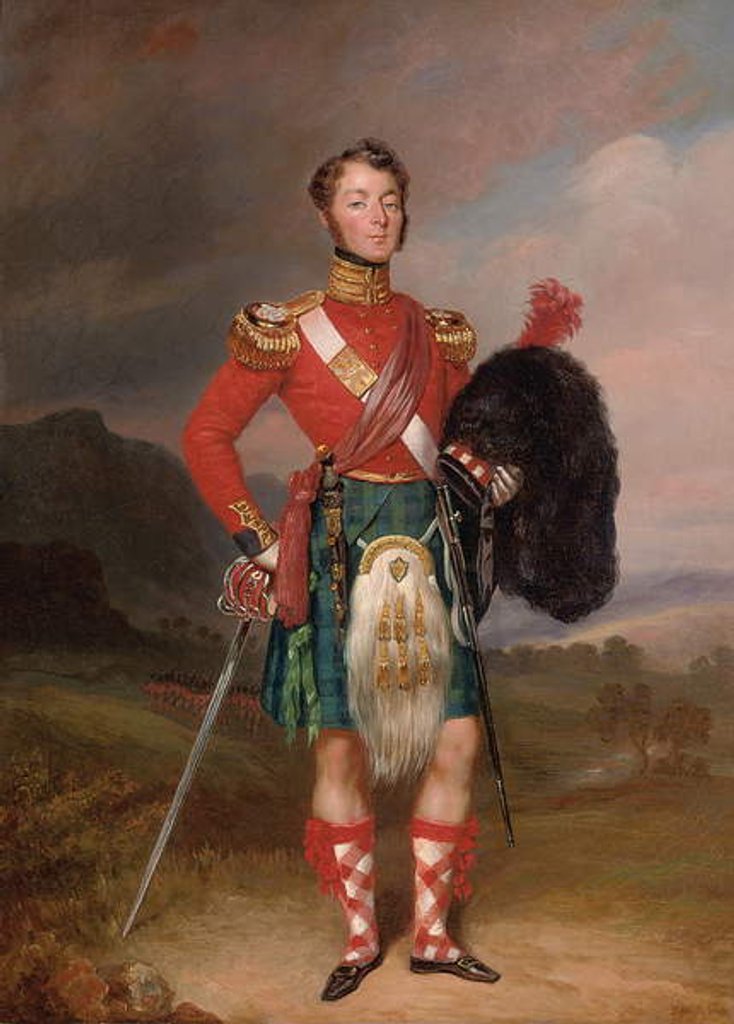 Detail of Portrait of Captain Robert Williamson Ramsay by Charles Achille D'Hardiviller