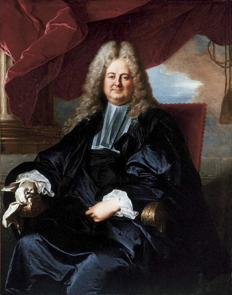 Detail of Portrait of Barthélémy Jean-Claude Pupil by Hyacinthe Francois Rigaud