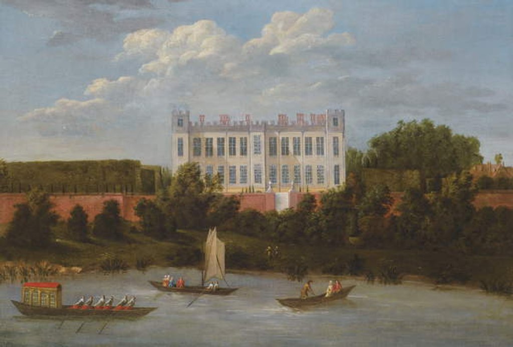 Detail of A view of Syon House from the Thames by Robert (attr. to) Griffier