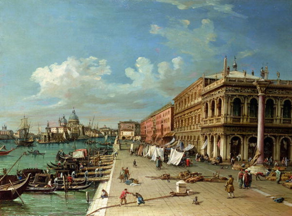 Detail of View of the Molo looking towards the entrance of the Grand Canal, Venice by William James