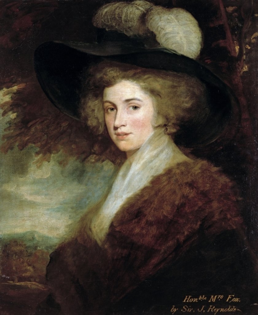 Detail of Portrait of Mrs. Charles James Fox, 1784-9 by Joshua Reynolds