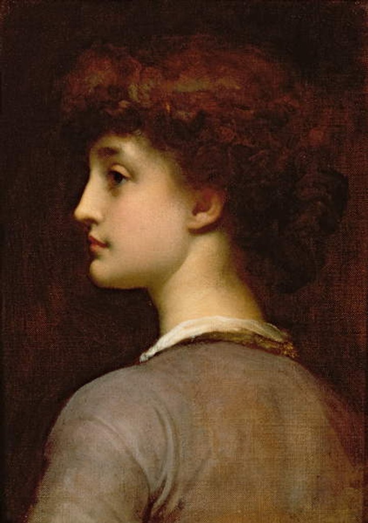 Detail of Portrait of a young girl by Frederic Leighton