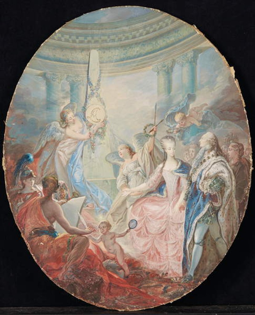 Detail of The Coronation of Louis XVI accompanied by Marie-Antoinette, after 1774 by French School