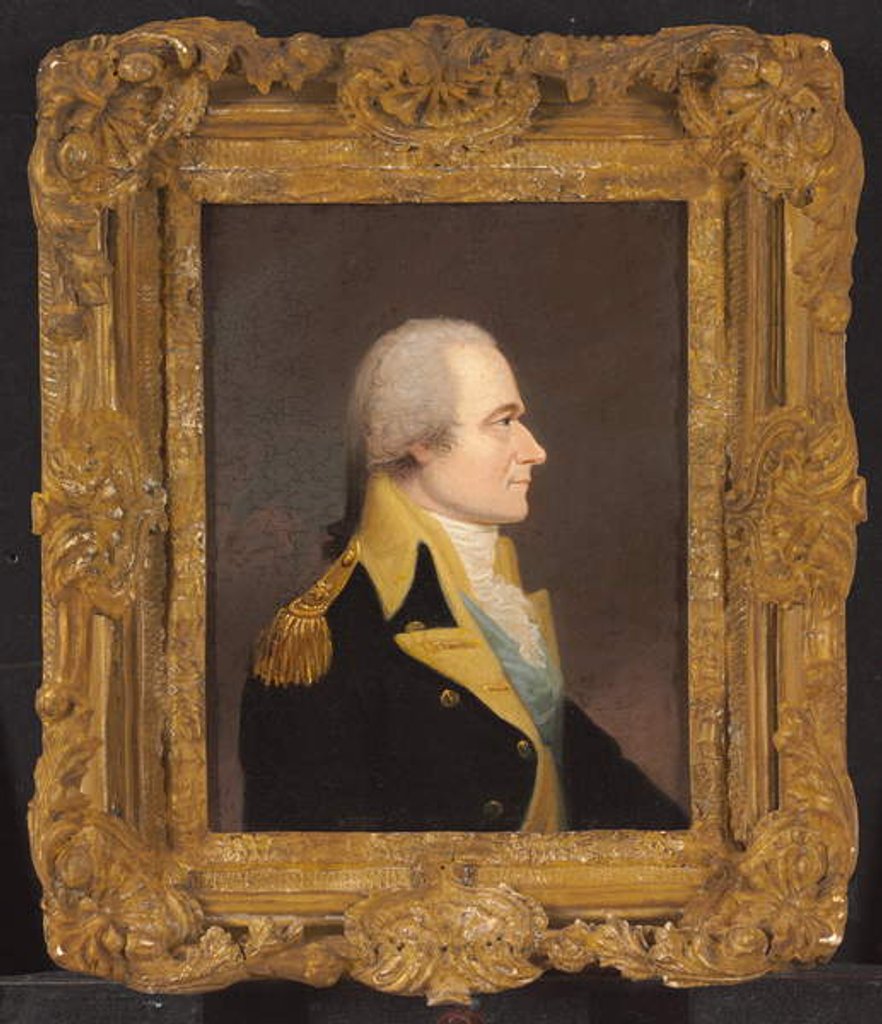 Detail of Portrait of Alexander Hamilton, c.1800 by William Weaver