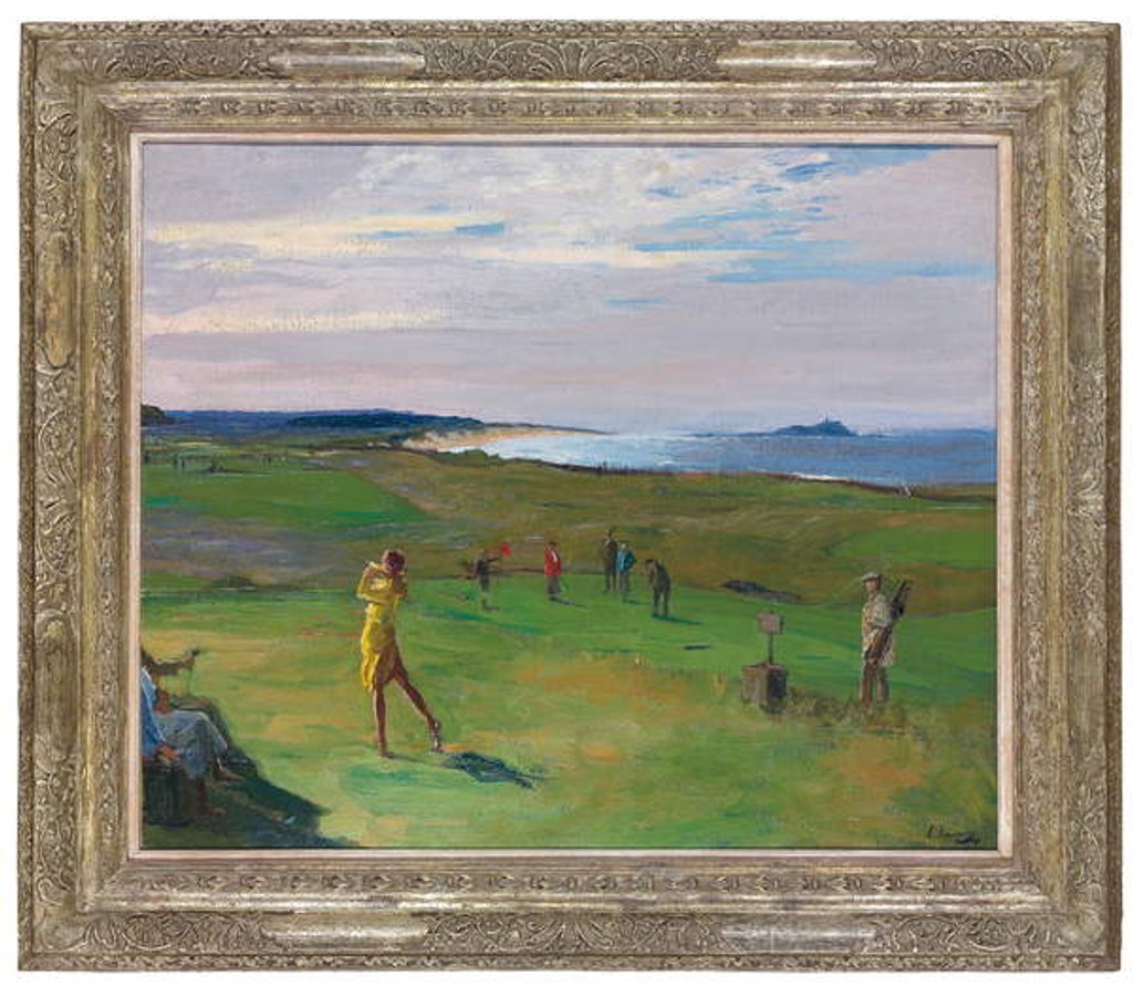 Detail of The Golf Course, North Berwick by John Lavery