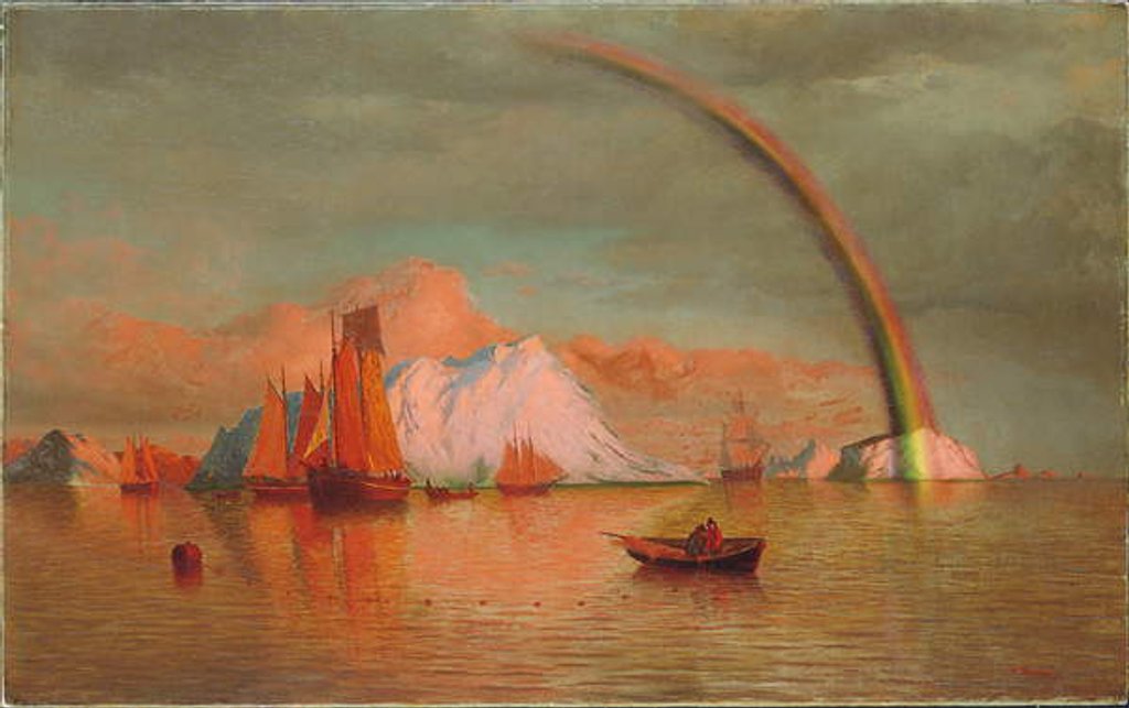 Detail of Arctic Sunset with Rainbow, 1877 by William Bradford