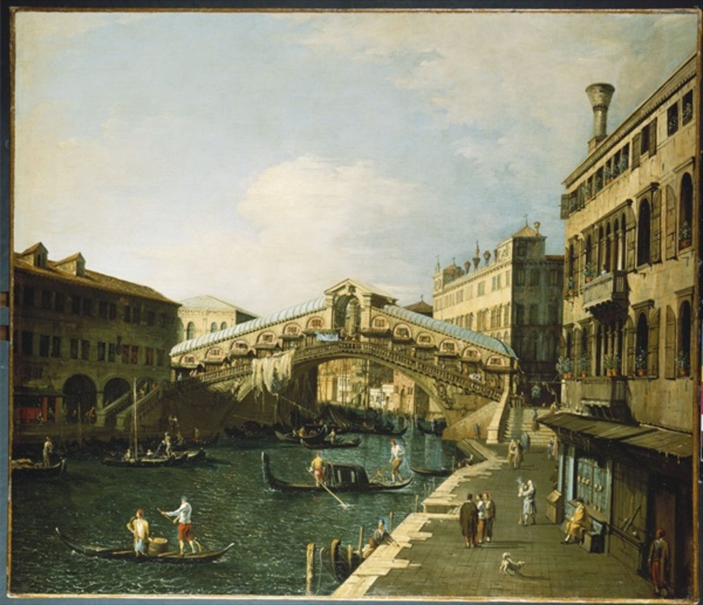 Detail of The Grand Canal, Venice by Canaletto