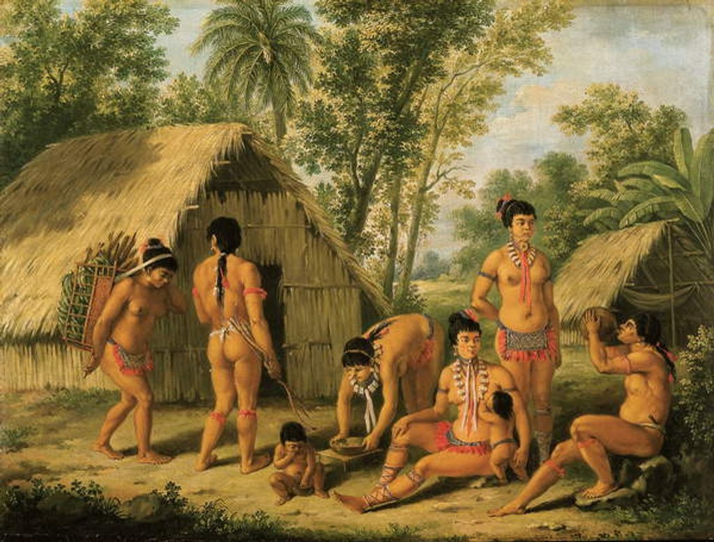 Detail of A family of Charaibes in the Island of St. Vincent by Agostino Brunias