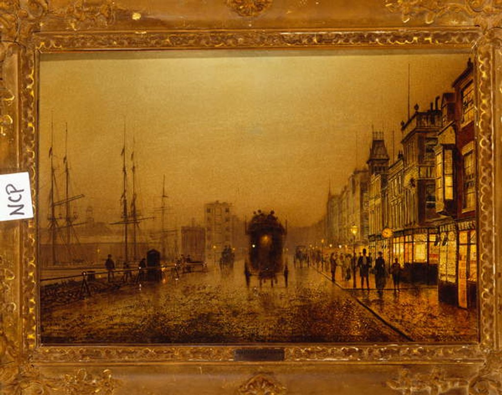 Detail of Glasgow Docks, 1892 by John Atkinson Grimshaw
