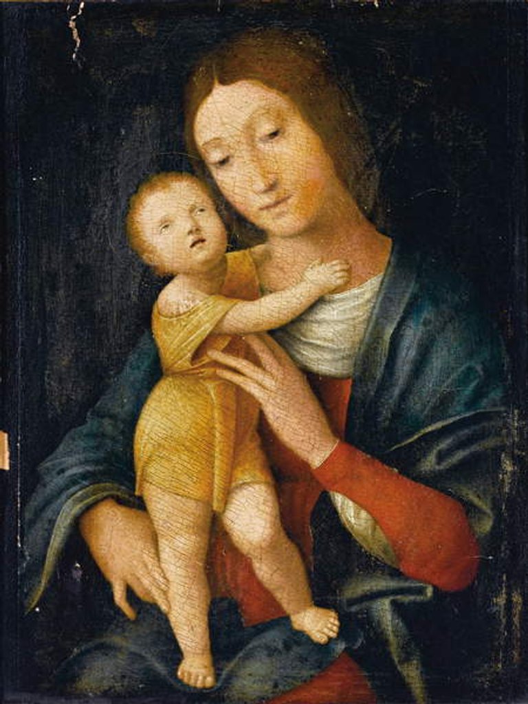Detail of Madonna and child by Andrea (follower of) Mantegna