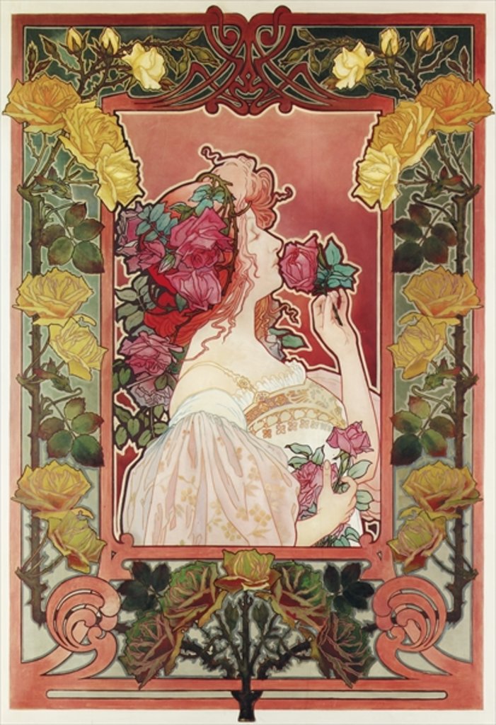 Detail of The Scent of a Rose, c.1890 by Henri Privat-Livemont