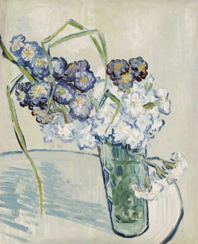 Detail of Still Life, Vase of Carnations, June 1890 by Vincent van Gogh