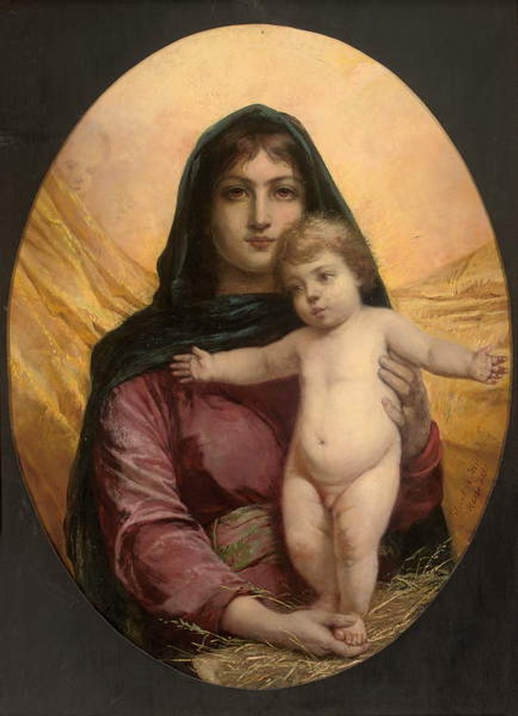 Detail of The Madonna and Child, 1881 by Elisabeth Maria Anna Jerichau-Baumann