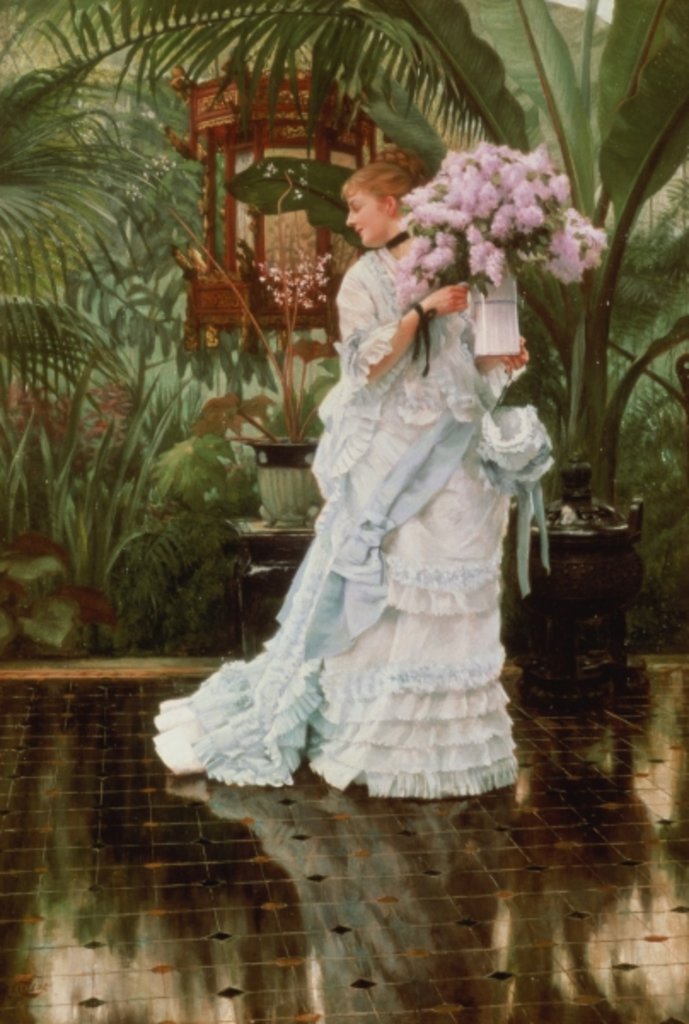 Detail of The Bunch of Lilacs, c.1875 by James Jacques Joseph Tissot