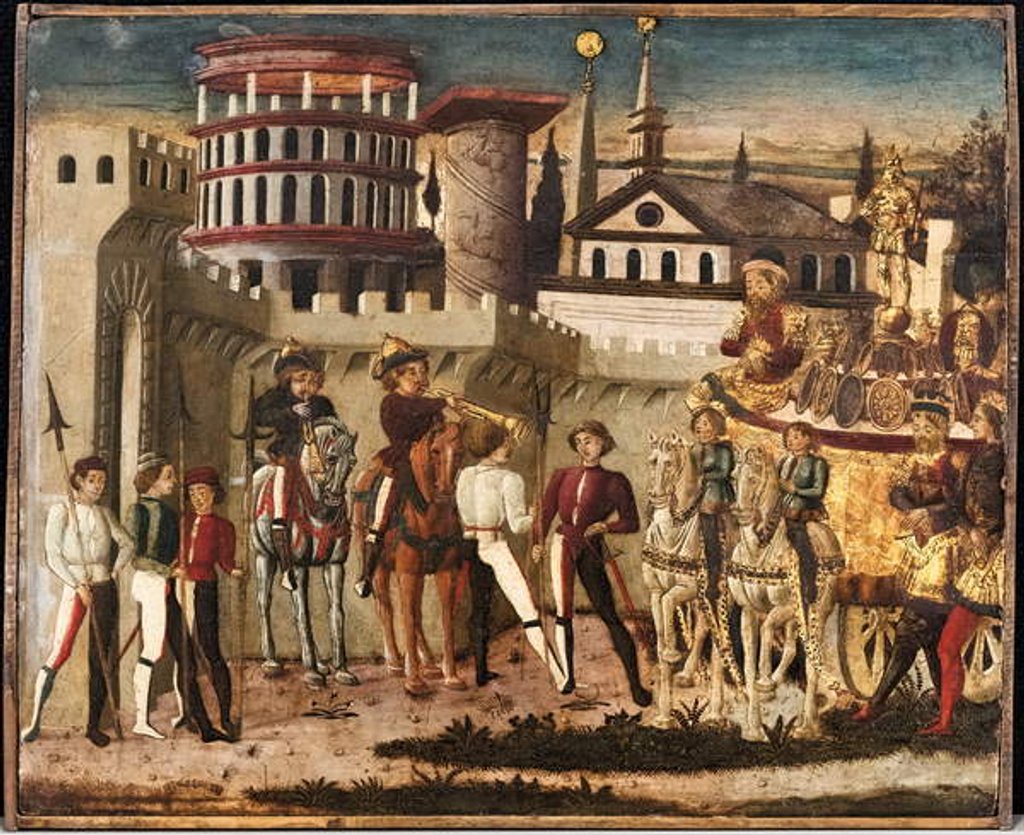 Detail of Scene of an ancient triumph by Giovanni di Ser Giovanni Scheggia