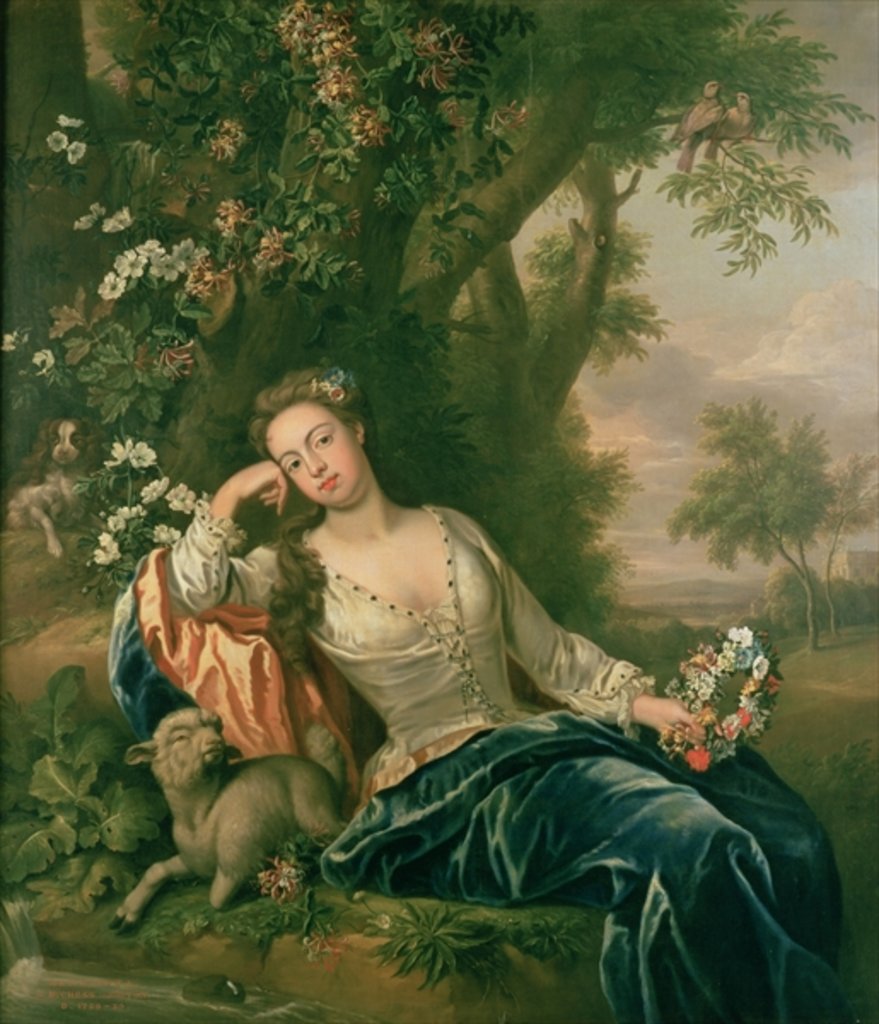 Portrait of Henrietta, Duchess of Bolton as St. Agnes by James Francis Maubert