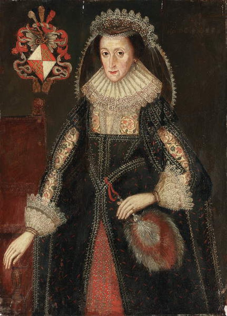 Detail of Portrait of Lady Eleanor Dutton by Marcus the Younger Gheeraerts