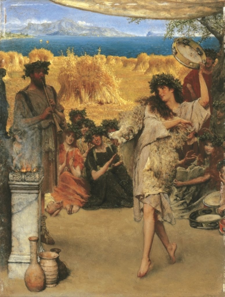 Detail of A Harvest Festival, 1880 by Lawrence Alma-Tadema