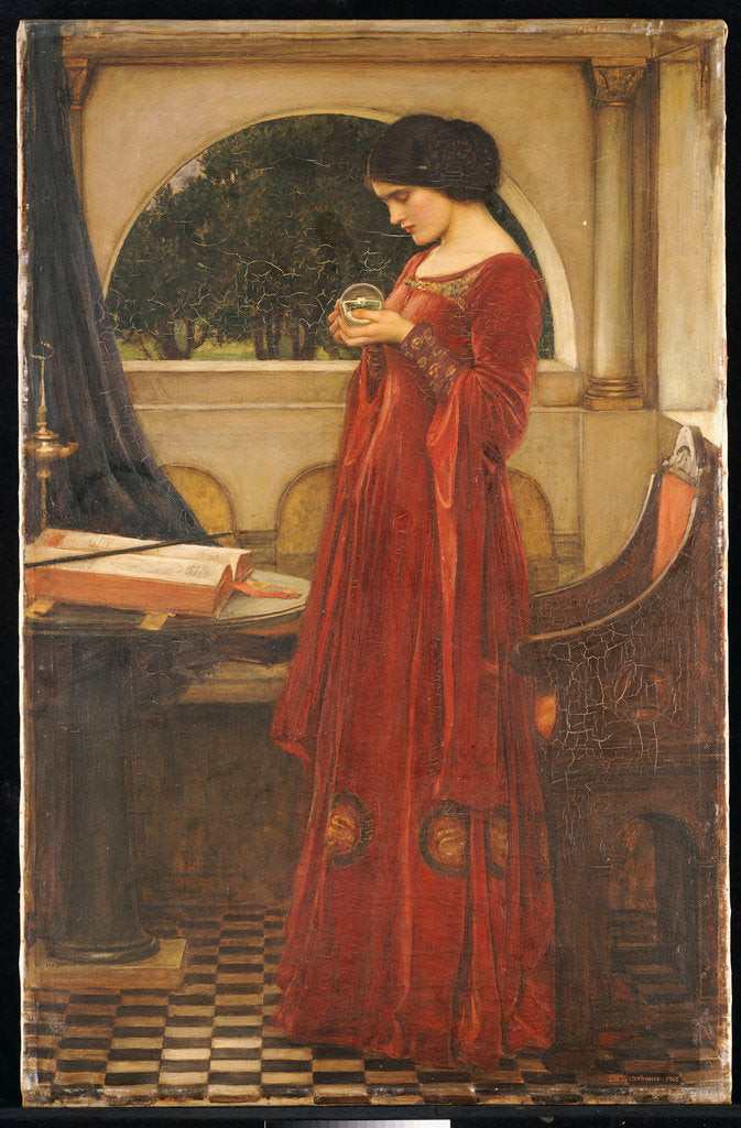 Detail of The Crystal Ball, 1902 by John William Waterhouse