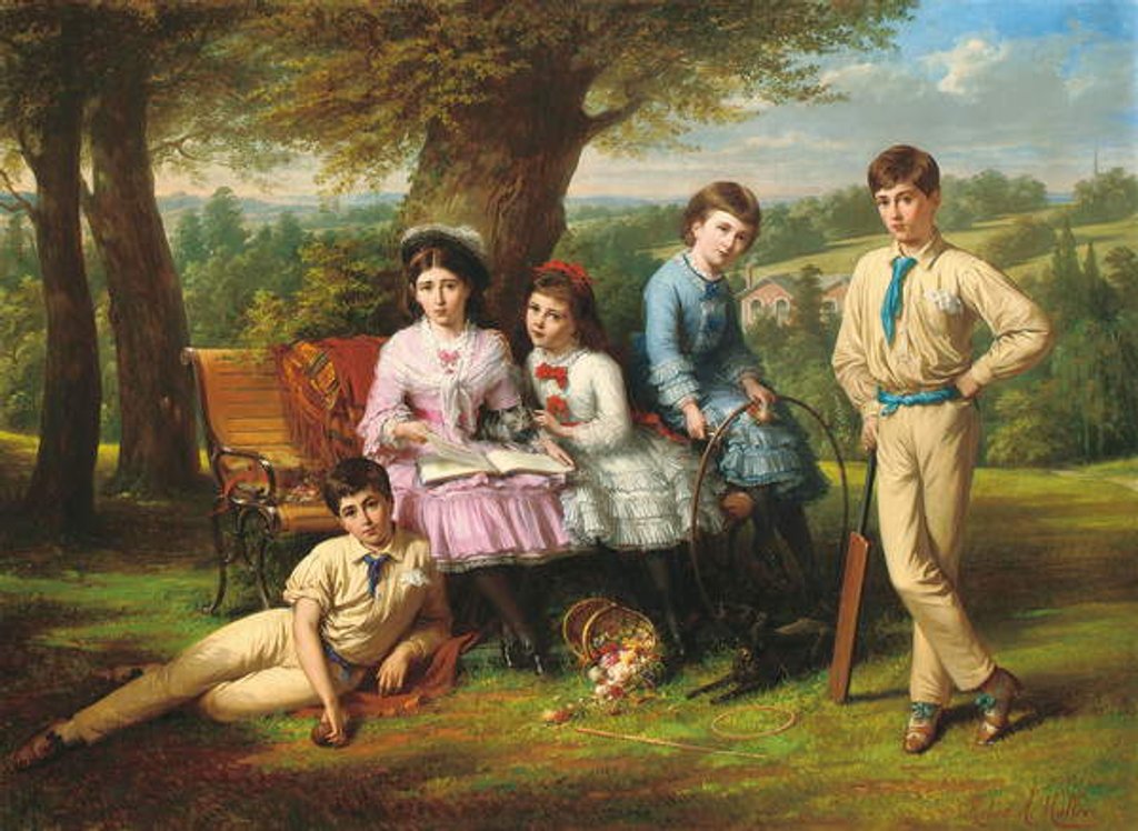 Detail of The Johnston Children by Robert Antoine Muller